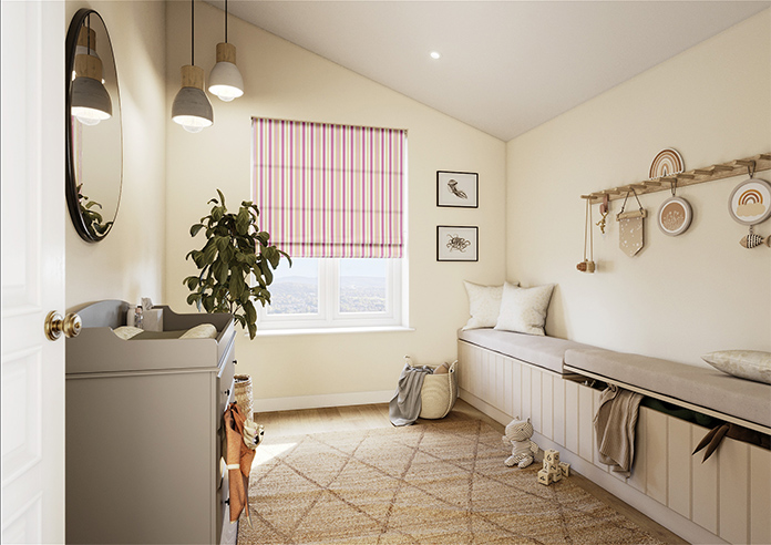 The British Stripe Co. George, Notting Hill No.1 - Twist&Fit Roman Blind - Image 7